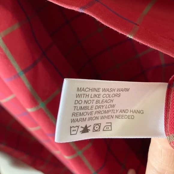 ORVIS Large button down shirt long sleeve red plaid 100% cotton - Picture 8 of 10